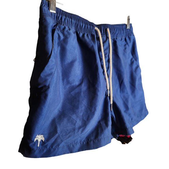 OAS Swim Trunks 4 Inch Lined Dark Blue Medium - Picture 5 of 9